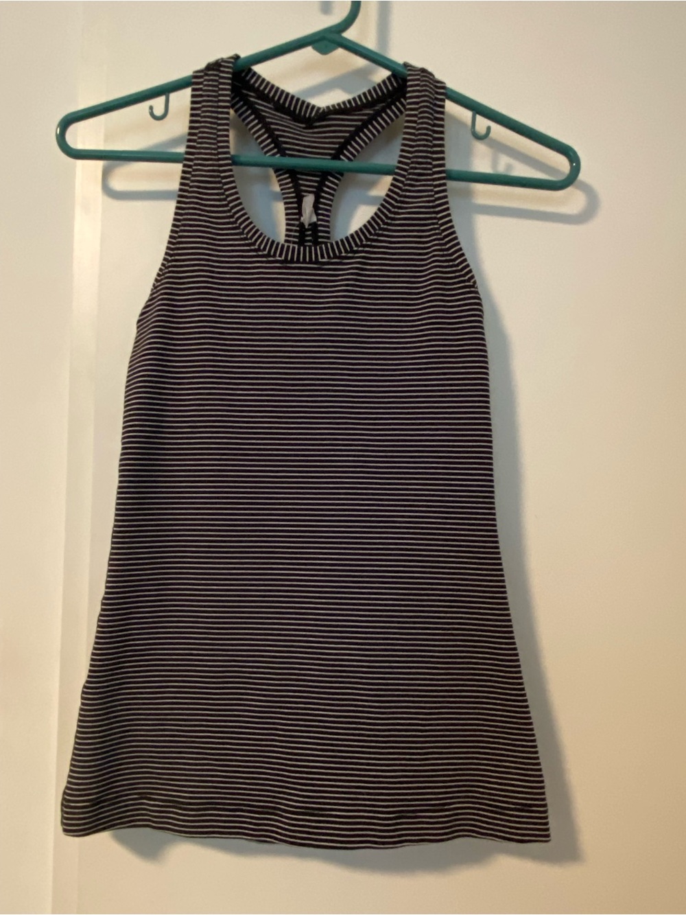 lululemon athletica Cool Racerback Black and White Striped Tank